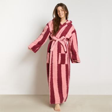 Teddy Marl Dressing Gown Floor Length, Adults - Charcoal
