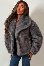 Faux Fur Jacket Grey