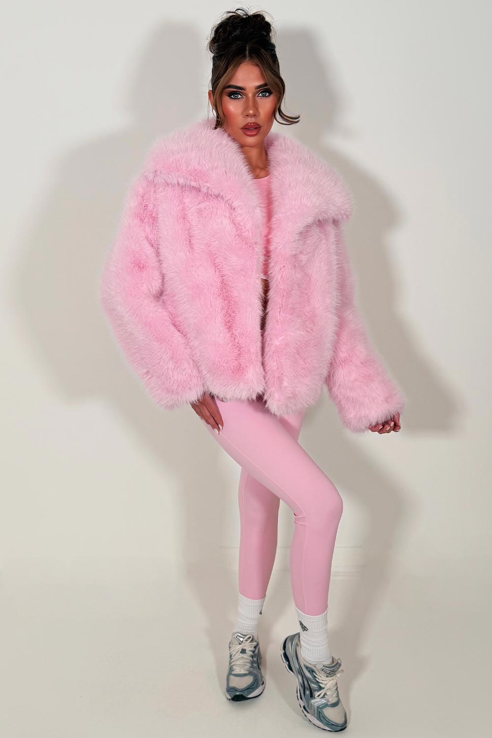 Faux Fur Jacket Baby PInk