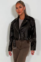 Brown Faux Leather Jacket