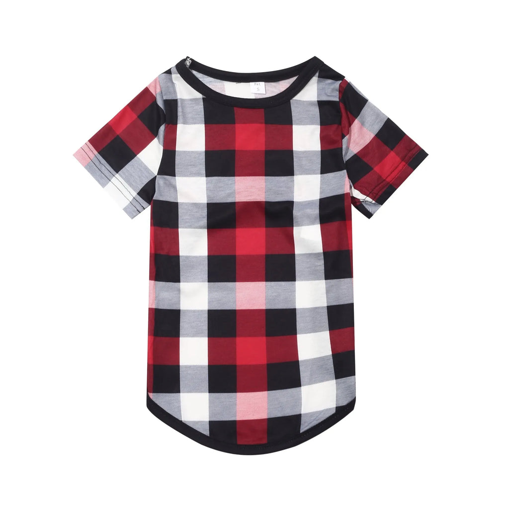 "2025 Family Christmas" Letter Print Red & Black & Grey & White Plaid Family Matching Pajamas