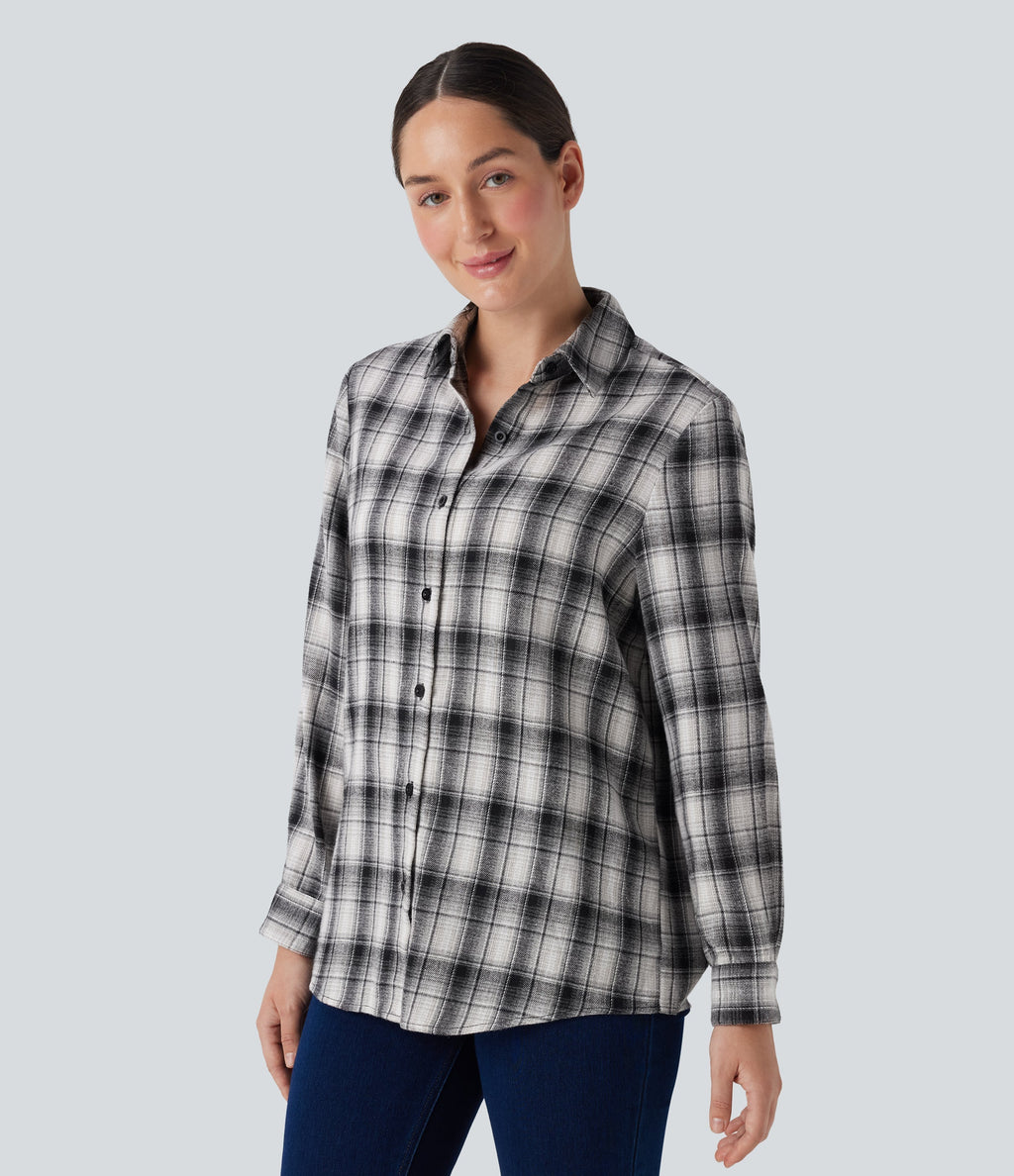 Long Sleeve Plaid Casual Shirt