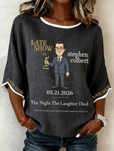 🔥Buy 3 Get 15% Off🔥Women's "Night When Laughter Stops" Printed Comfortable Top