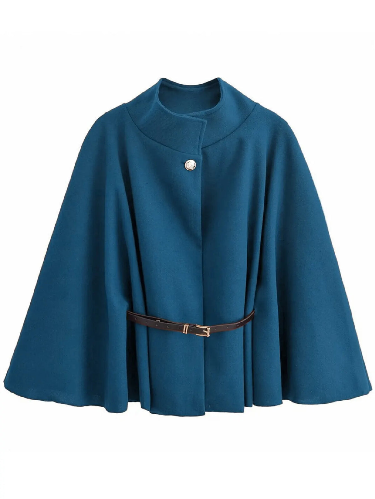 🔥SALE 60% OFF🔥 Women's Winter Fashion Casual Solid Color Waist Strap Cloak Jacket