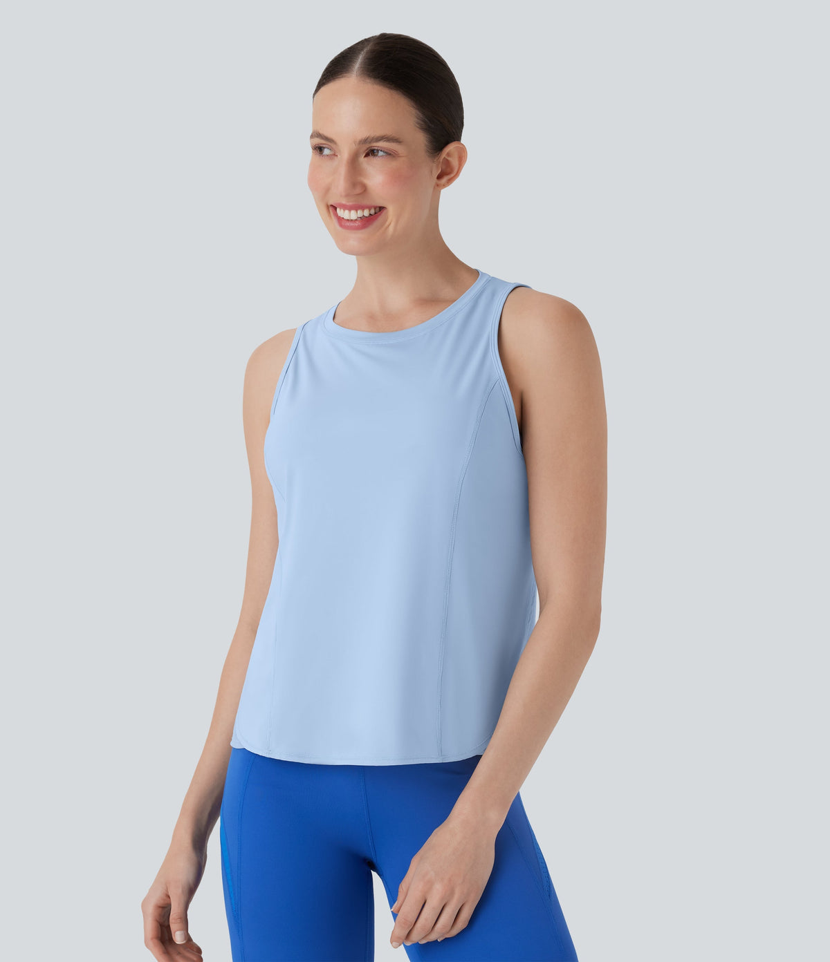 Crossover Contrast Mesh Yoga Sports Top