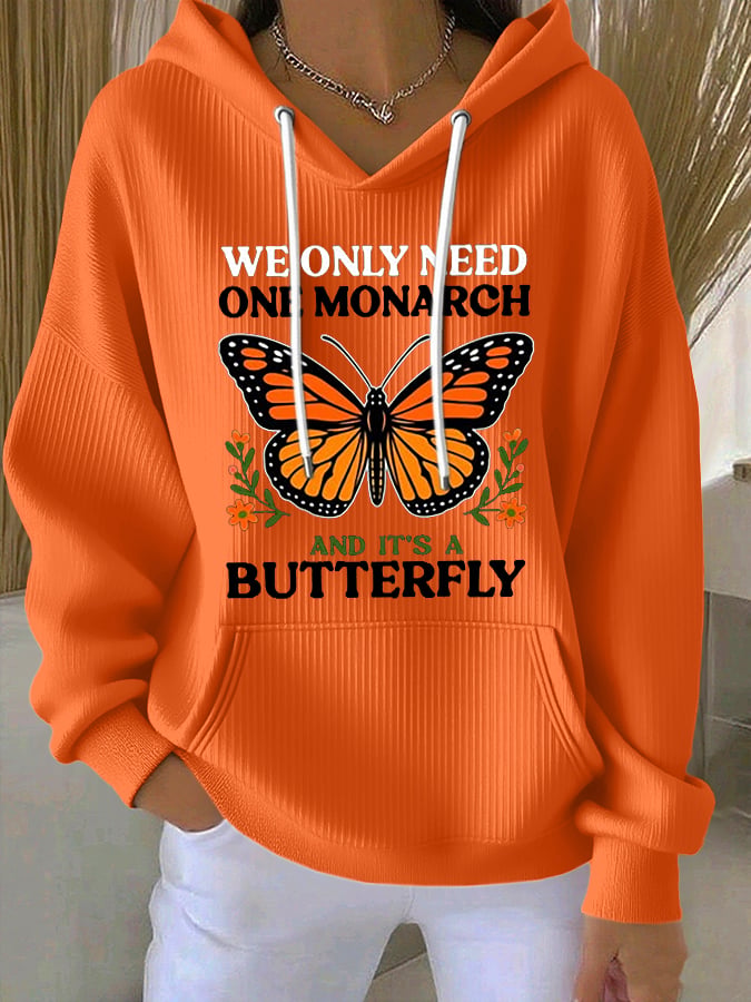 🔥Buy 3 Get 15% Off🔥Women's Retro We Only Need One Monarch And It's A Butterfly Print Casual Sweatshirt
