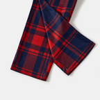 Christmas Family Matching Pajamas-Navy & Red Plaid Pjs Set with "We Are Family Christmas 2025" Print