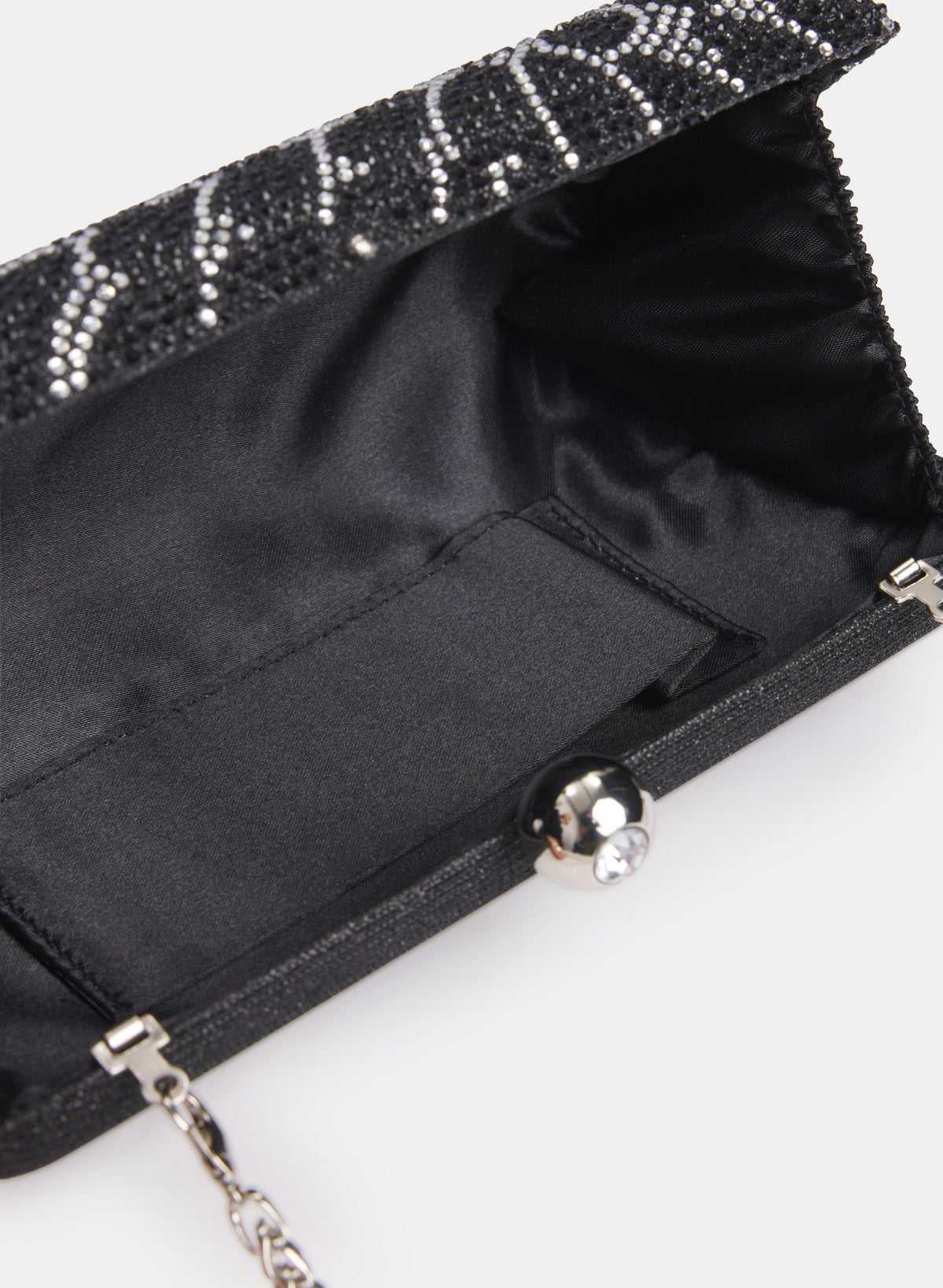 Floral Rhinestone Box Clutch