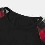 Christmas Family Matching Pajamas-Red and Gray Plaid Pjs set with “Merry Christmas” Print
