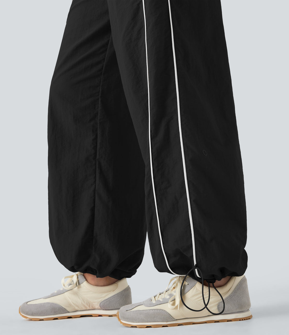 Mid Rise Wide Leg Cool Touch Casual Pants with Pockets