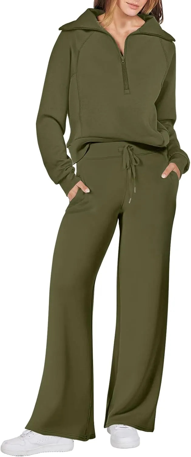 2024 Fall Trendy Outfits Oversized Two Piece Sweatsuit
