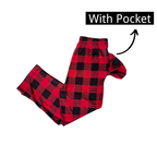 "2025 Family Christmas" Letter Print Black & Red Plaid Family Matching Black Pajamas