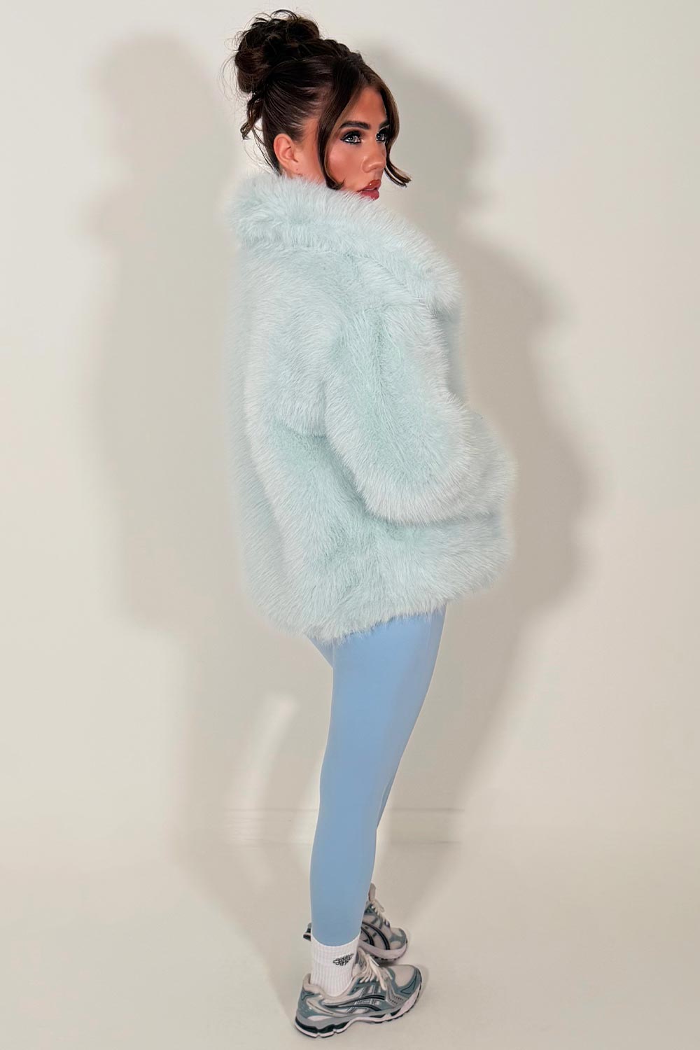 Faux Fur Jacket Baby Blue