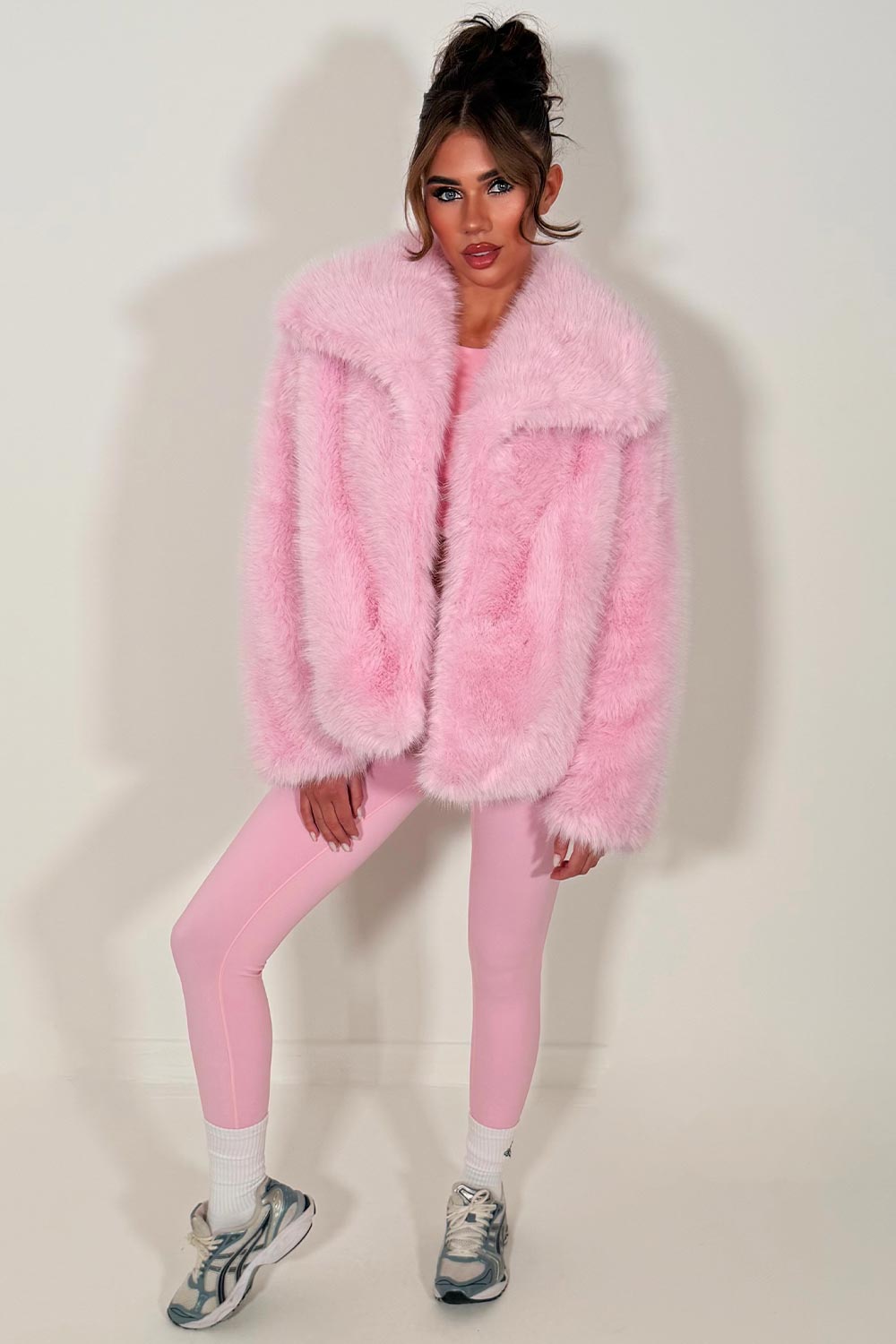 Faux Fur Jacket Baby PInk