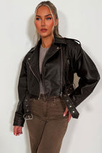 Brown Faux Leather Jacket