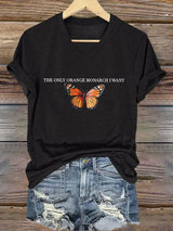 🔥Buy 3 Get 15% Off🔥V-Neck Retro We Only Need One Monarch And It's A Butterfly Print T-Shirt