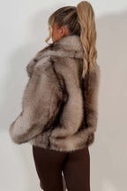 Faux Fur Coat Beige Colourway