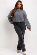 Soft Bomber Jacket Grey