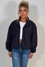 Funnel Neck Jacket Navy