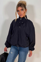 Funnel Neck Jacket Navy