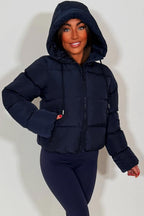 Navy Hooded Puffer Jacket
