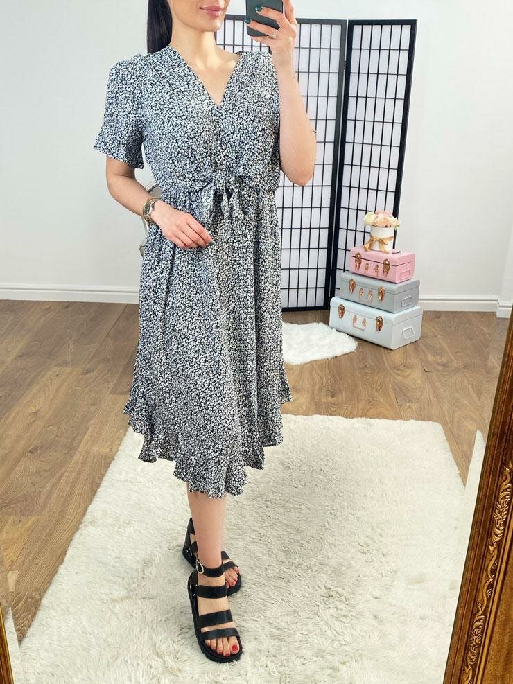 Idaho Ditsy Floral Frill Hem Dress