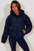 Navy Hooded Puffer Jacket