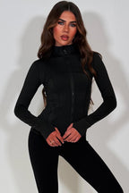 Black Zip Up Sports Jacket