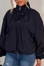Funnel Neck Jacket Navy