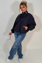Funnel Neck Jacket Navy